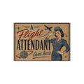 Retro 'A Flight Attendant Lives Here' Doormat / Outdoor Rug