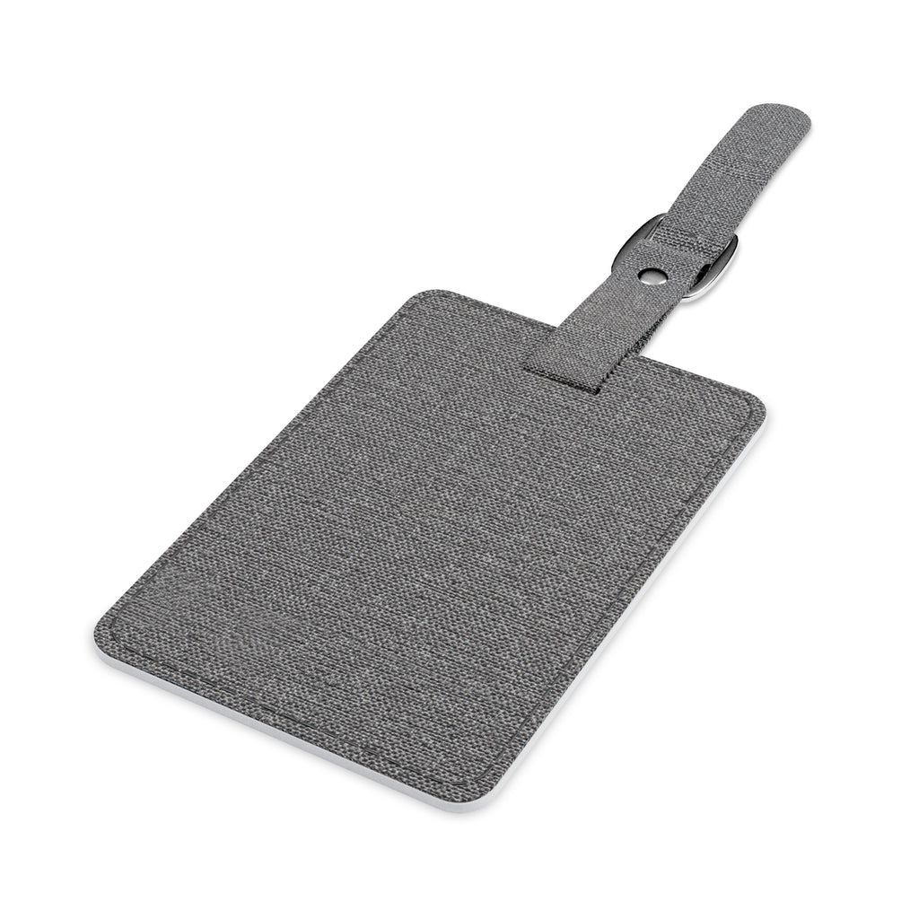 "Crew Life" Black Saffiano Rectangle Luggage Tag