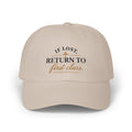 "If Lost, Return to First Class" Hat - White and Stone
