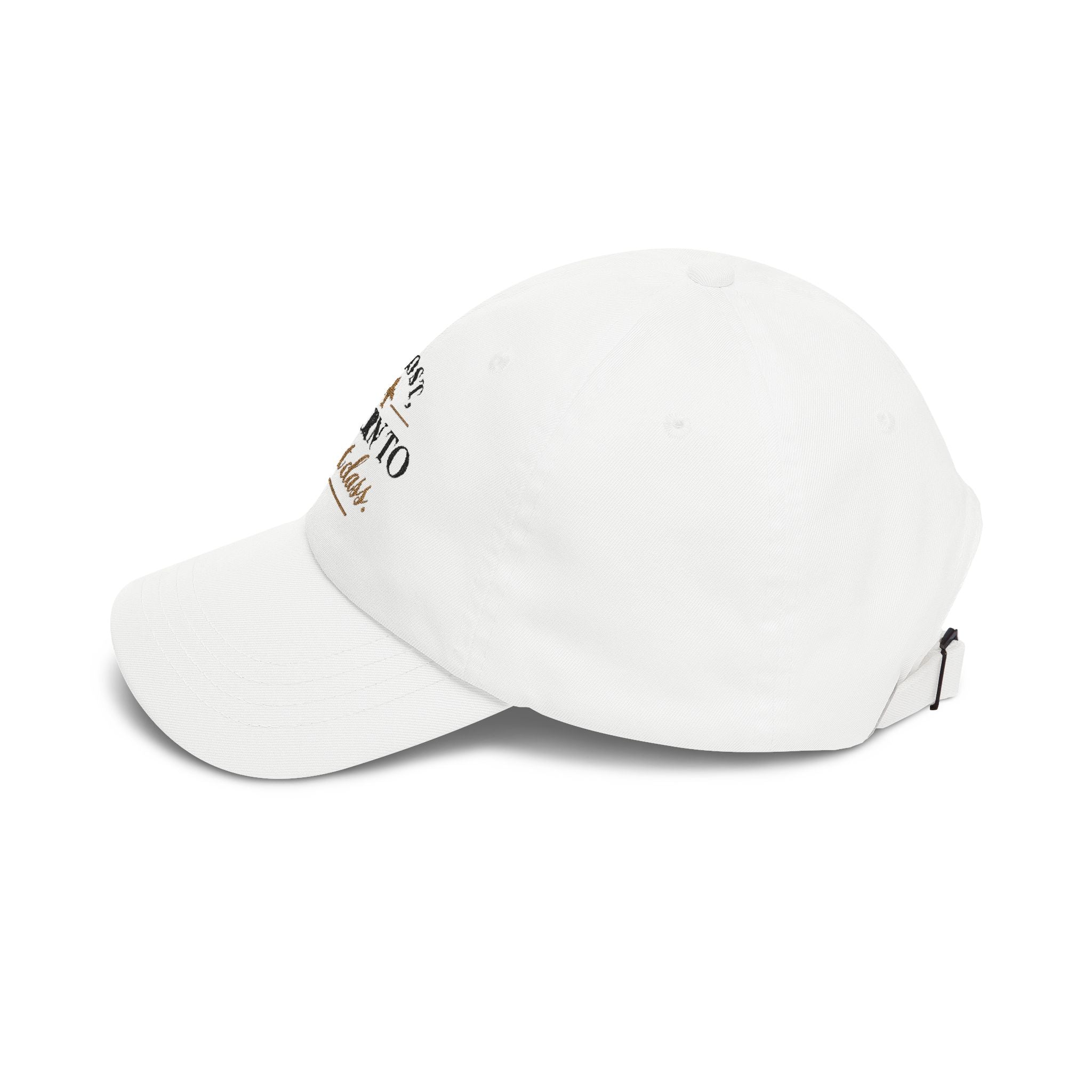 "If Lost, Return to First Class" Hat - White and Stone